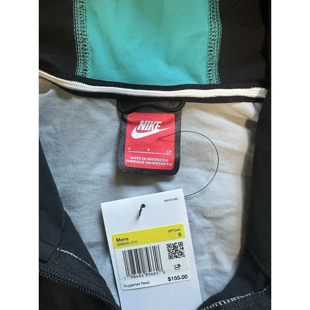 Nike Tech Men’s S Windrunner Woven Jacket Full-Zip Gray Teal Cactus IB8956-010